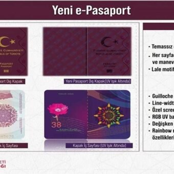 مواصفات جواز السفر التركي الإلكتروني الجديد (AA)